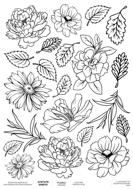Girls Weekend Florals Acetate Sheet