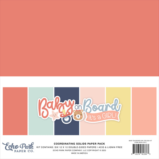 Baby on Board - It's a Girl Coordinating Papers