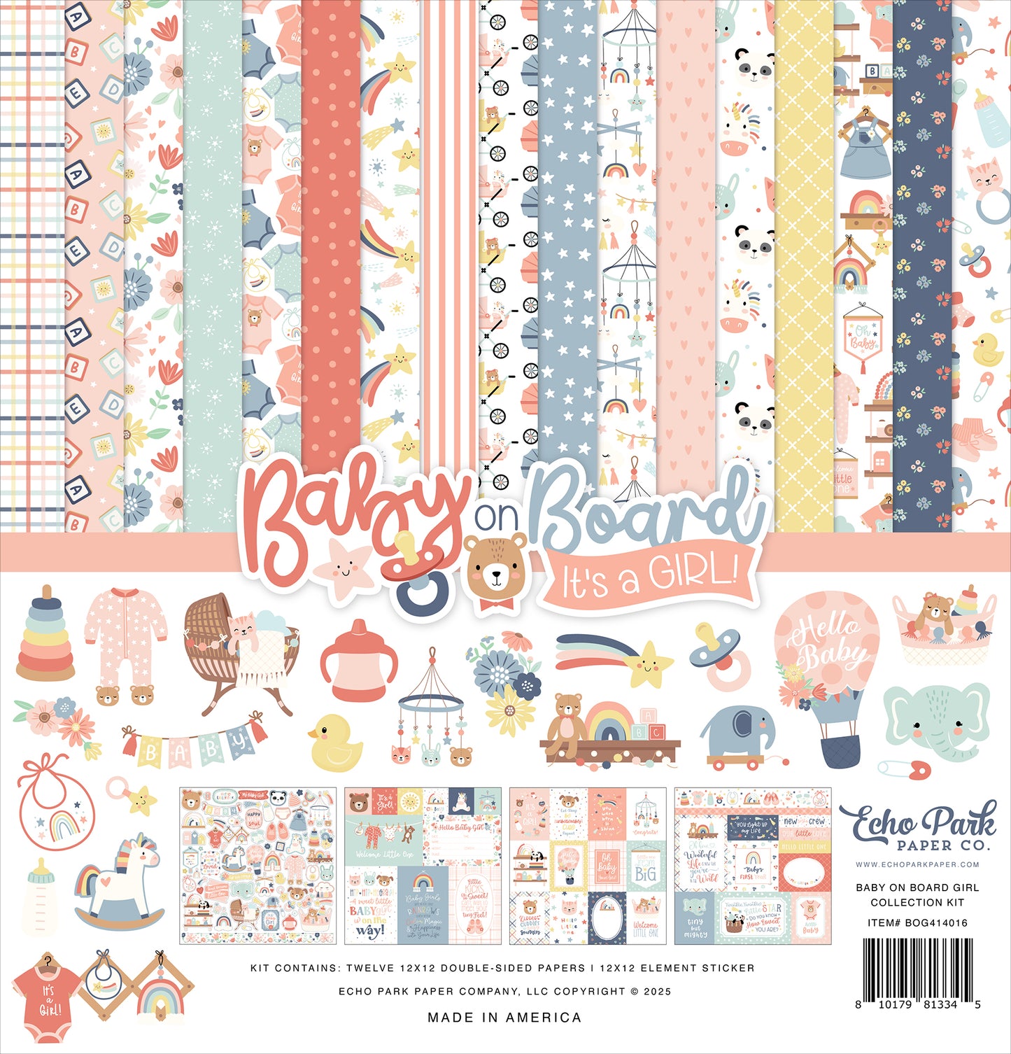 Baby on Board It's a Girl Collection Kit
