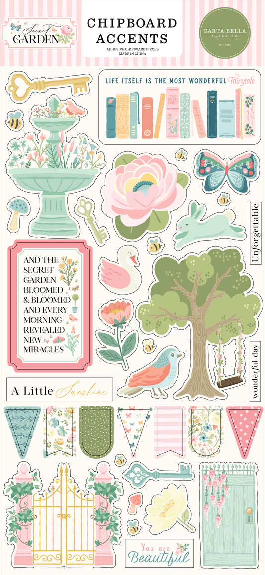 Secret Garden Chipboard Accents