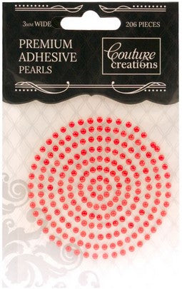 Creative Couture Premium Adhesive Pearls - Radiant Red