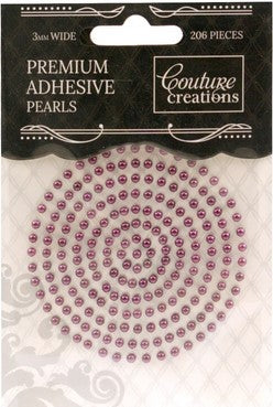 Creative Couture Premium Adhesive Pearls - Perfect Plum