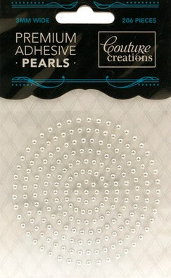 Creative Couture Premium Adhesive Pearls - Stunning Silver