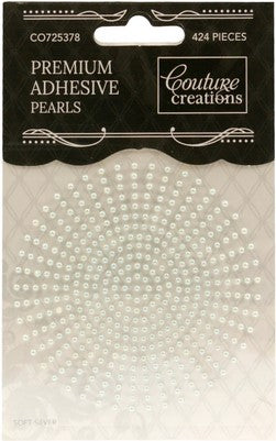 Creative Couture Premium Adhesive Pearls - Soft Silver