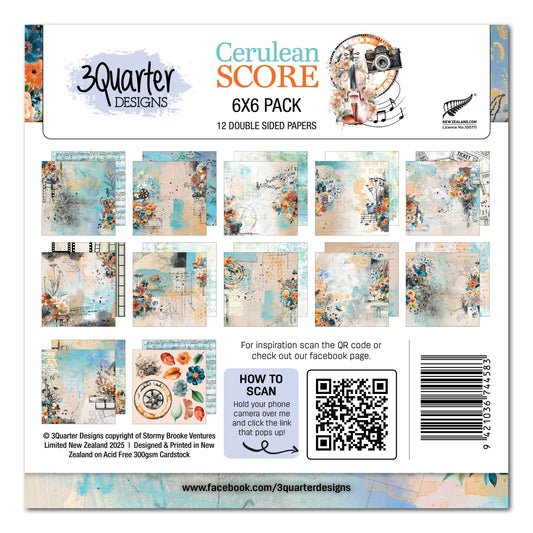 Cerulean Score 6x6 Paper Pack