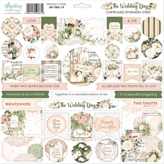 The Wedding Day Chipboard Ephemera