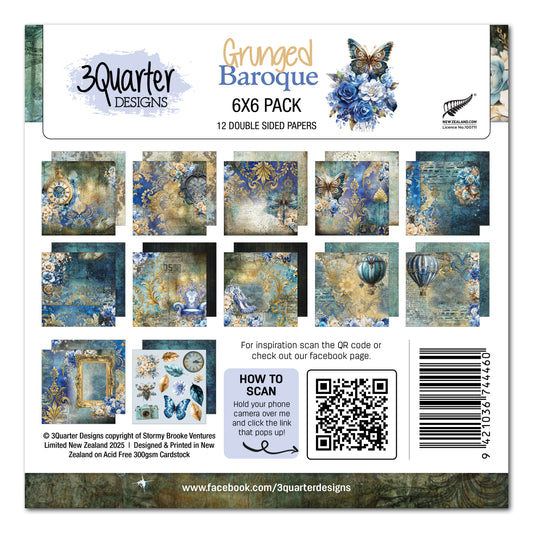 Grunged Baroque 6x6 Paper Pack