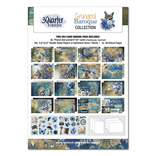 Grunged Baroque6x4 Card Pack
