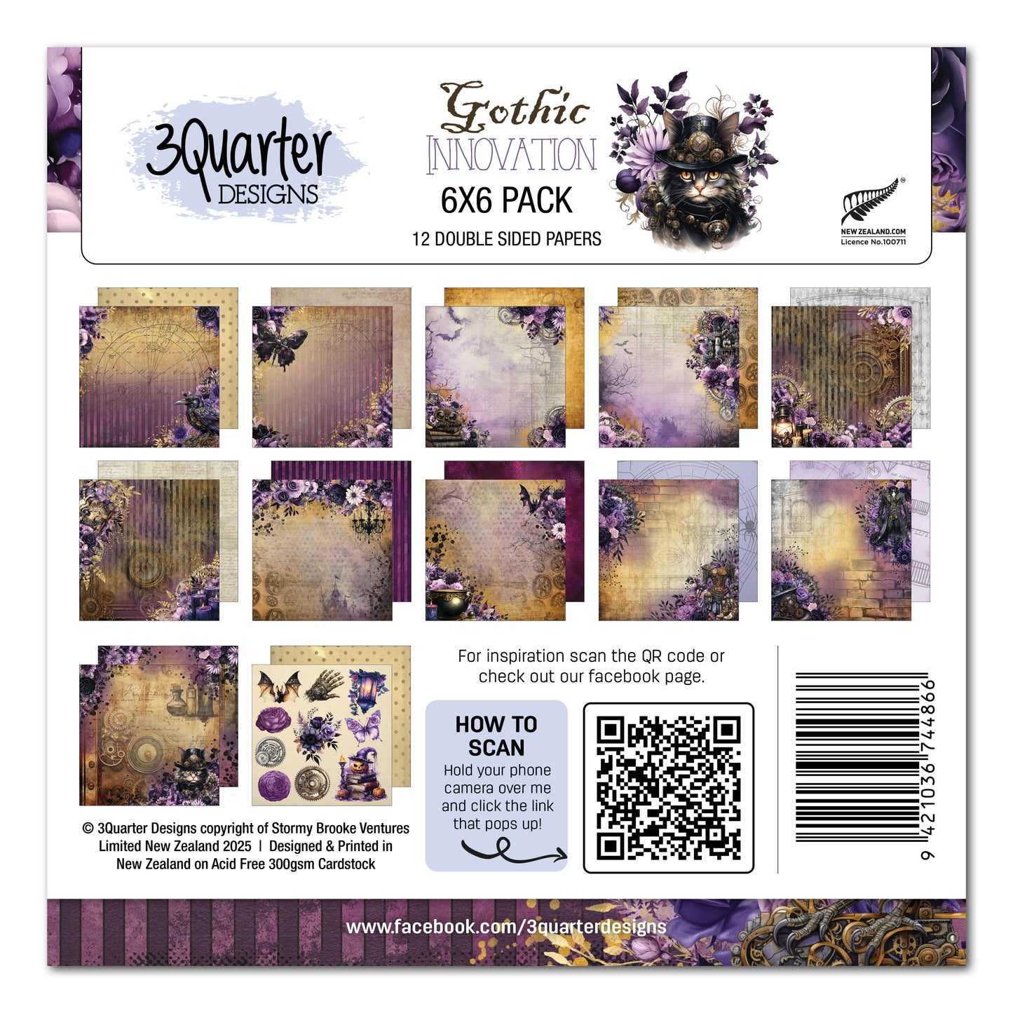 Gothic Innovation 6x6 Paper Pack