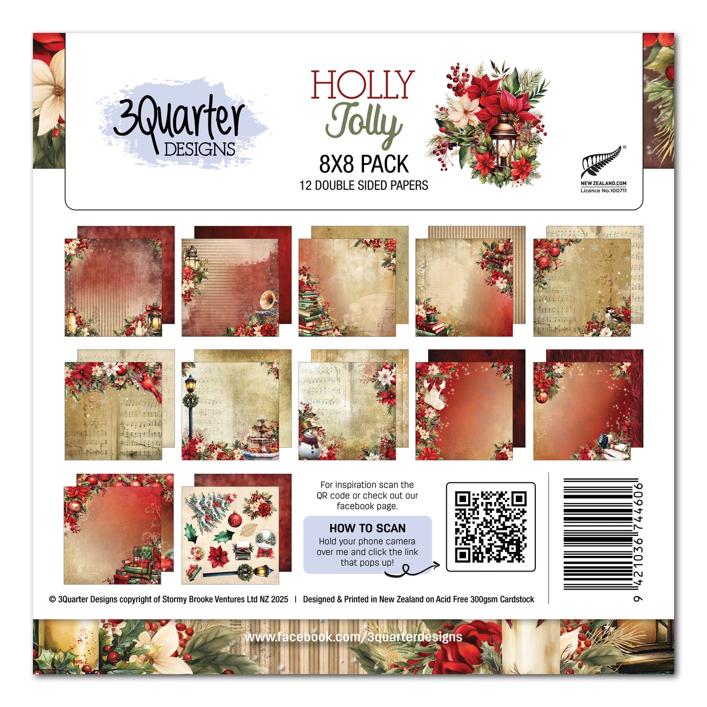 Holly Jolly 8x8 Paper Pack