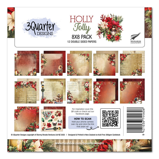 Holly Jolly 8x8 Paper Pack