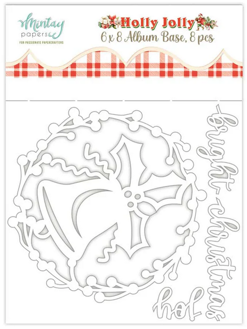 Holly Jolly - 6x8 Chipboard Album Base