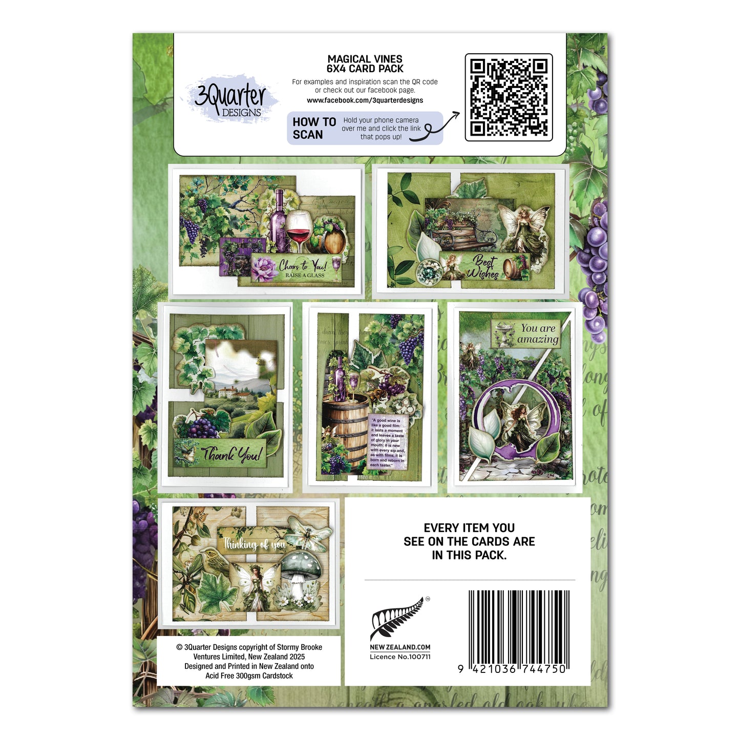 Magical Vines 6x4 Card Making Pack