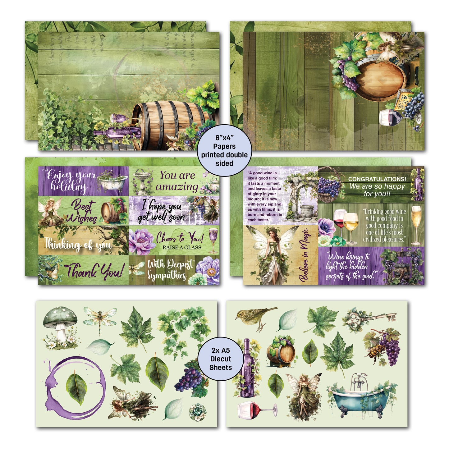 Magical Vines 6x4 Card Making Pack