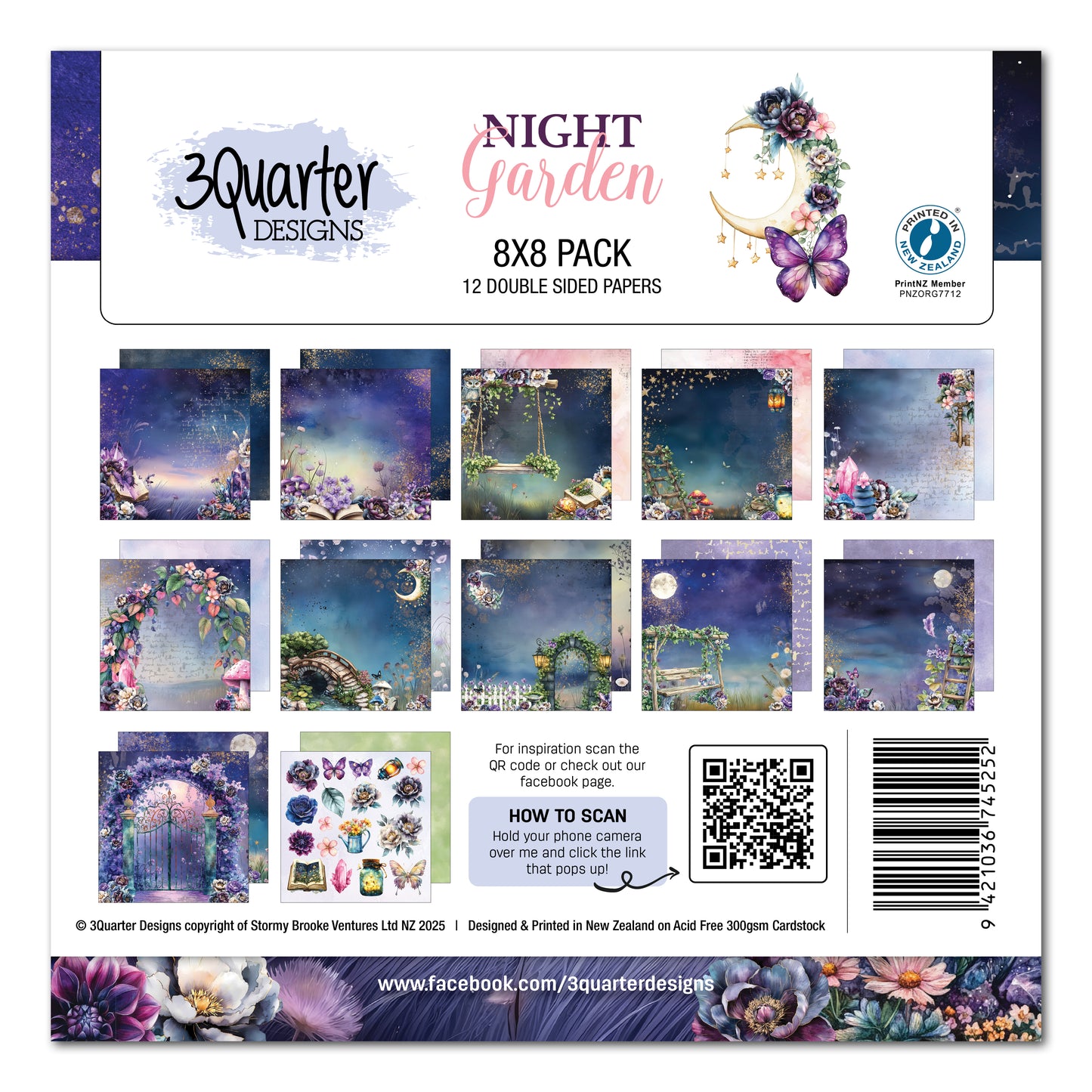 Night Garden 8x8 Paper Pack