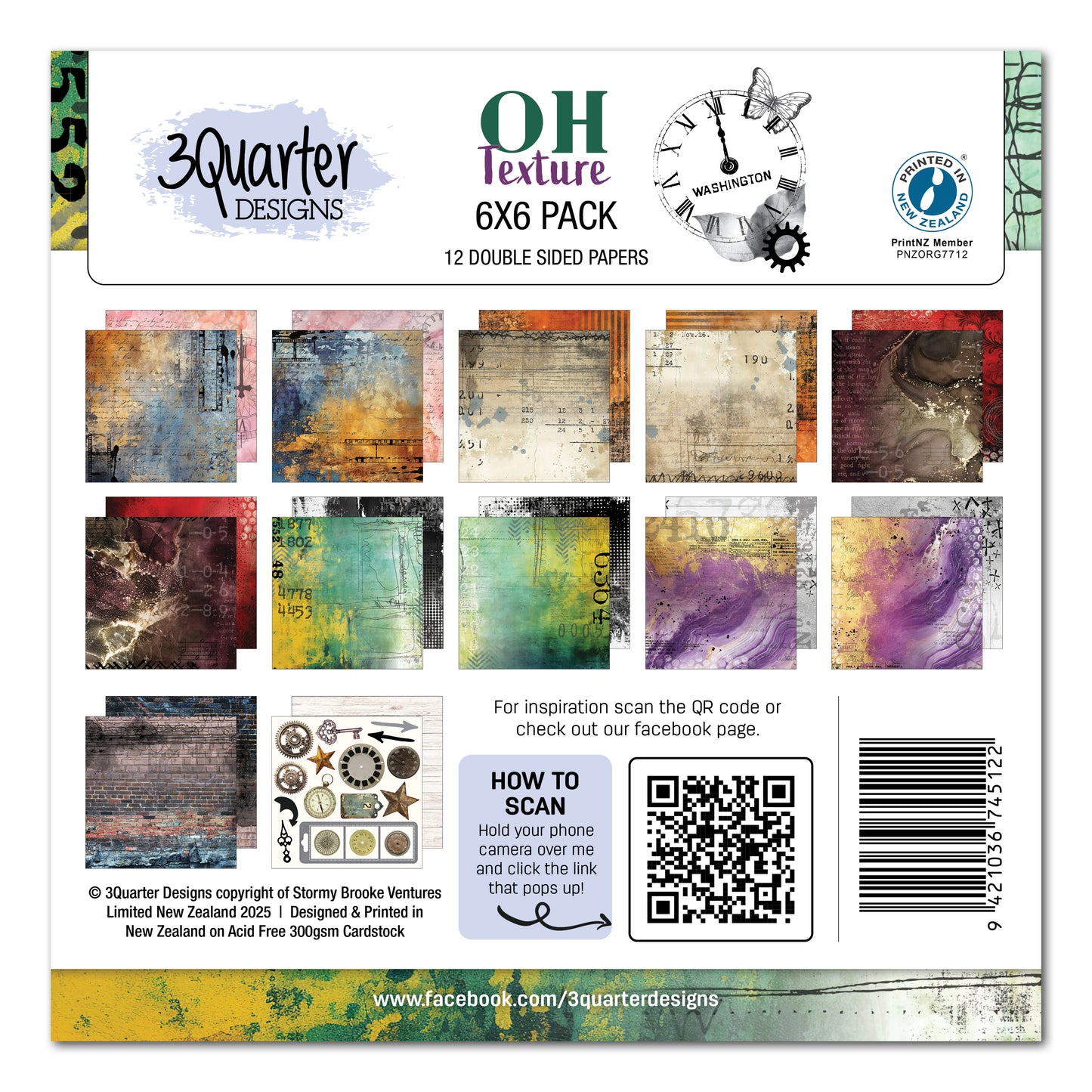 OH Texture 6x6 Paper Pack