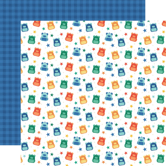 Off to School Star Backpack papers