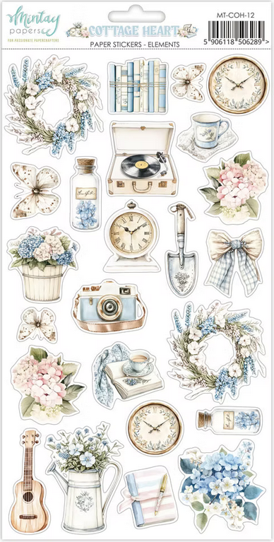 Cottage Heart Paper Stickers - Elements