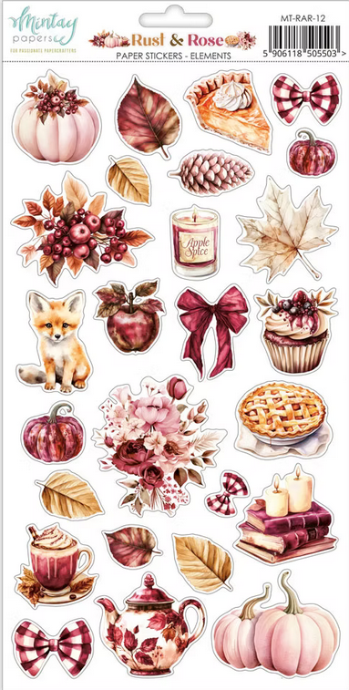 Rust & Rose Paper Stickers - Elements