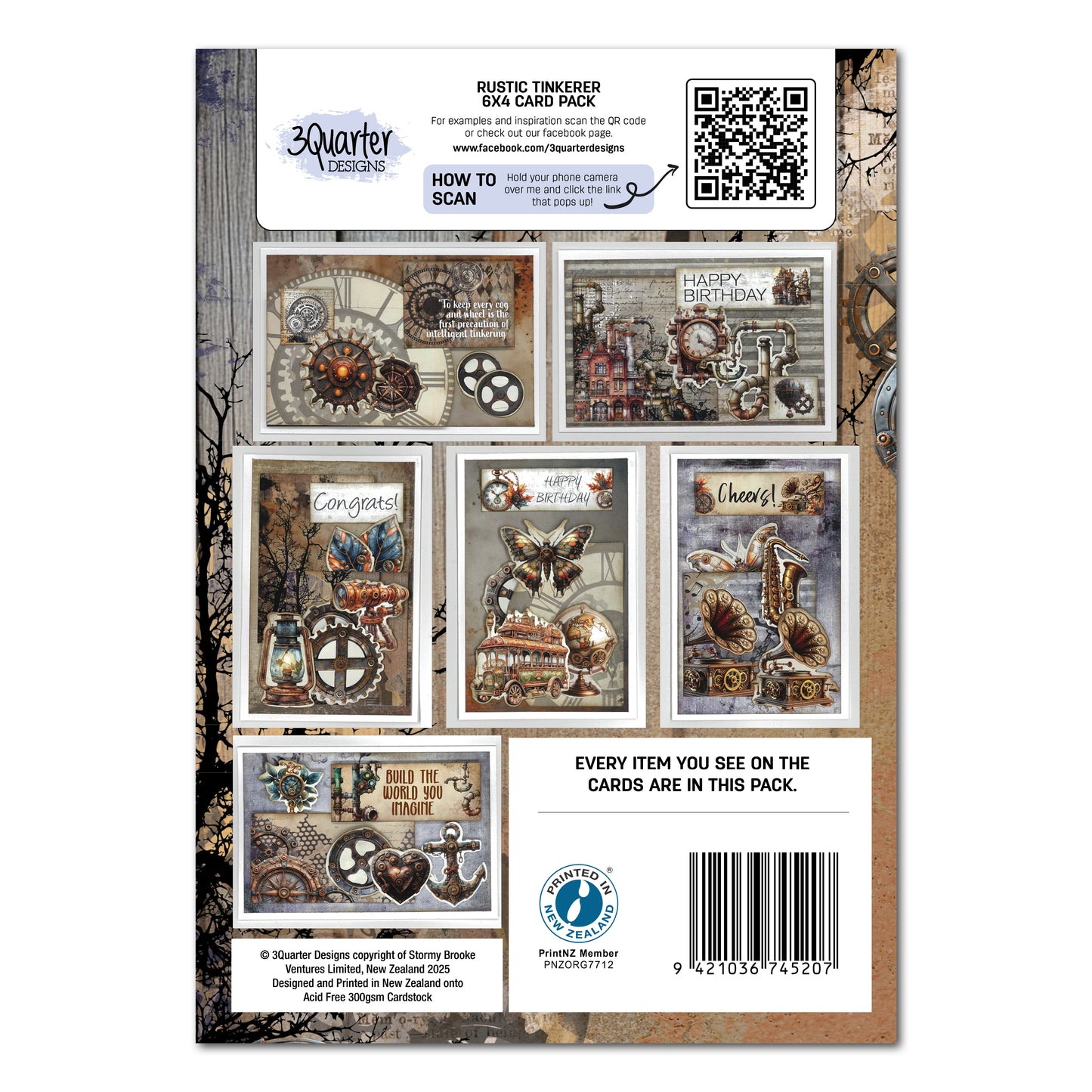 Rustic Tinkerer 6x4 Card Pack