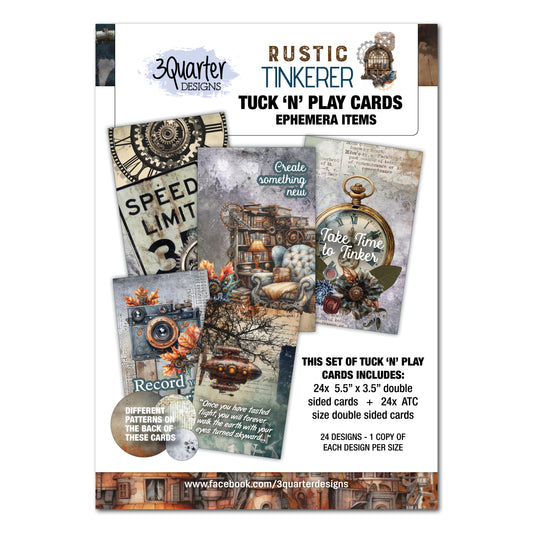 Rustic Tinkerer Tuck n' Play Cards