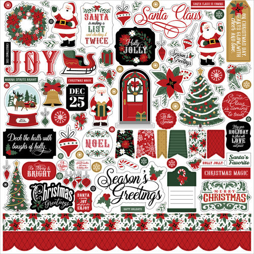 Santa Claus Element Sticker Sheet