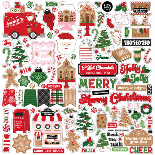 Santa's Christmas Delivery Element Sticker Sheet