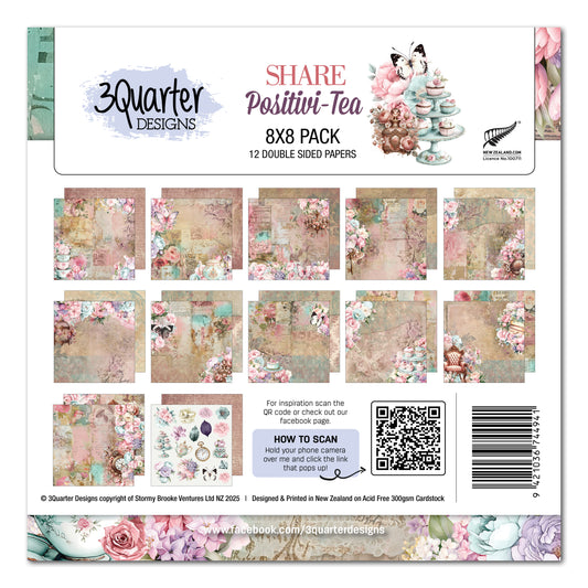 Share Positivi-Tea 8x8 Paper Pack