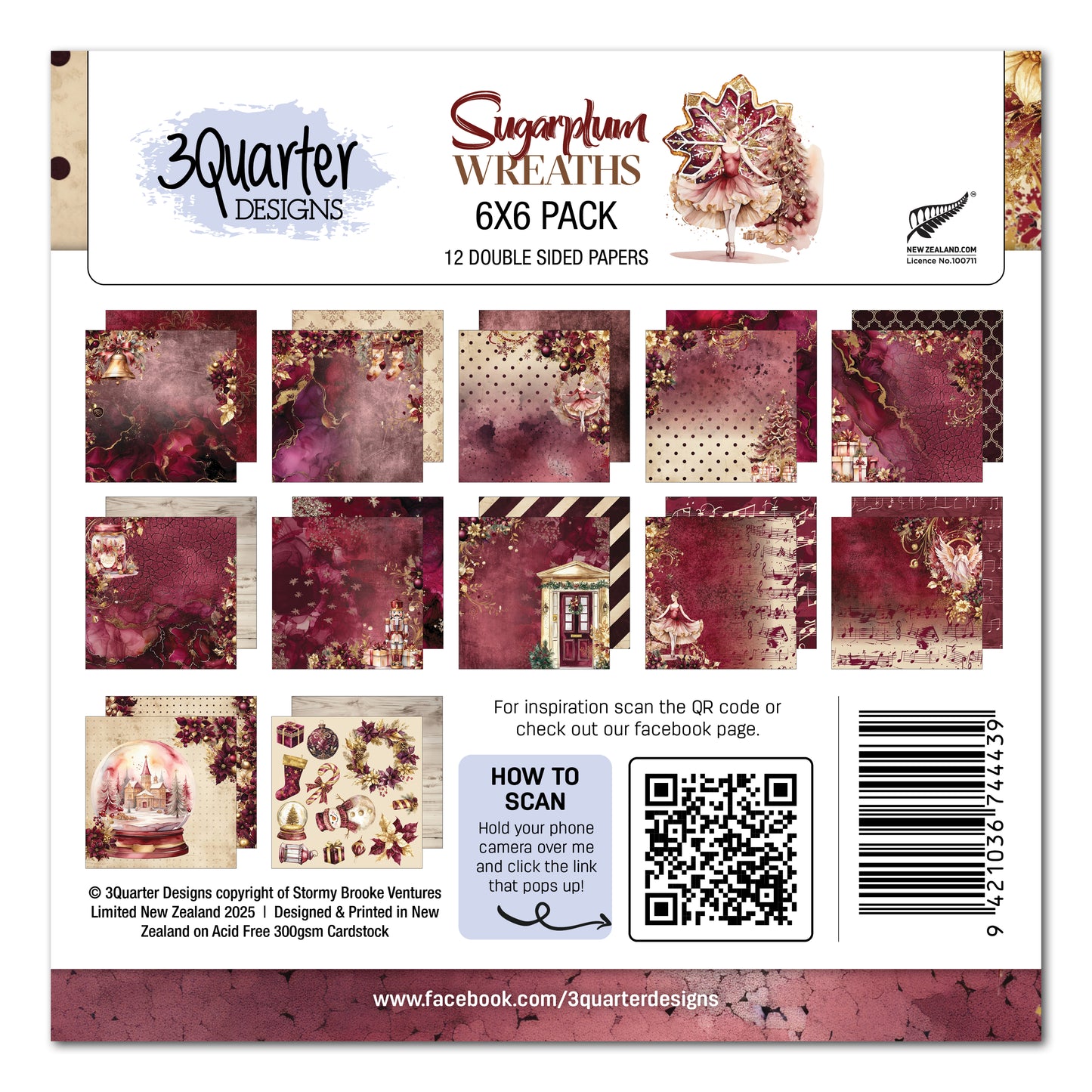 Sugarplum Wreath 6x6 Paper Pack