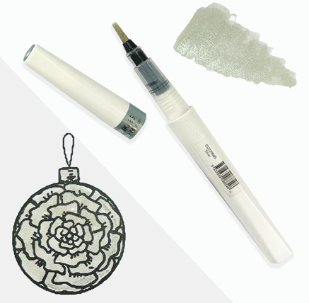 Winkles Glitter Brush Marker - Silver