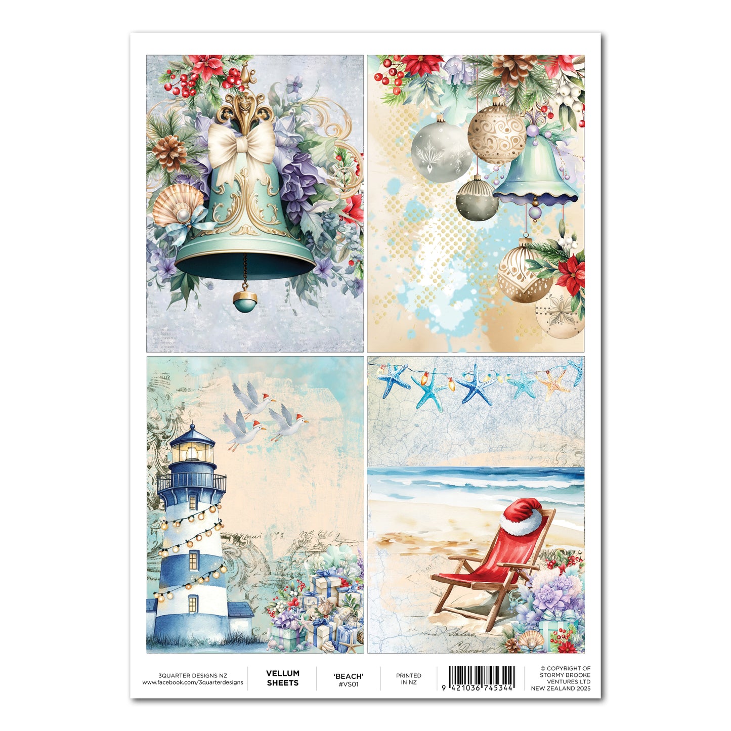 Beach Christmas 12x12 Mini Collection Pack - 3Quarter Designs