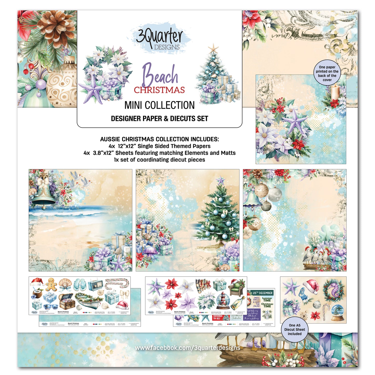 Beach Christmas 12x12 Mini Collection Pack - 3Quarter Designs