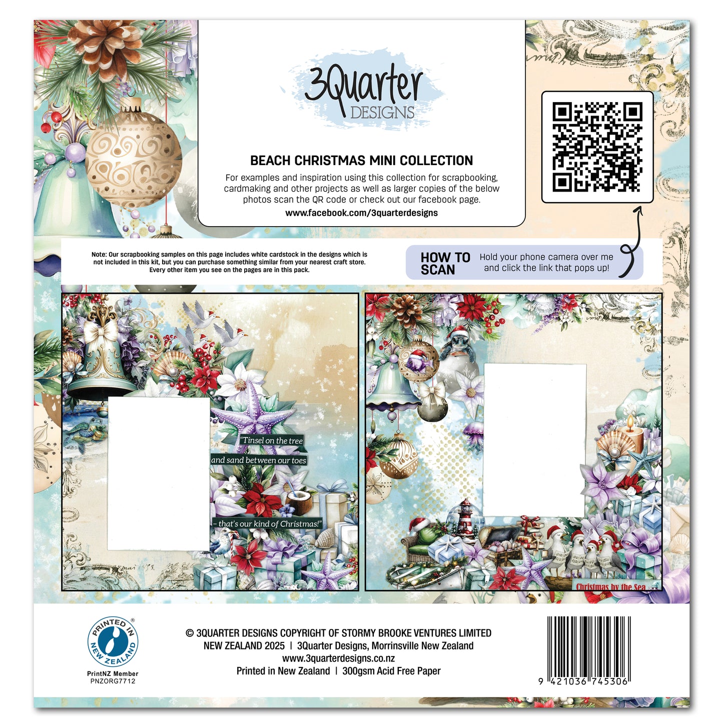 Beach Christmas 12x12 Mini Collection Pack - 3Quarter Designs
