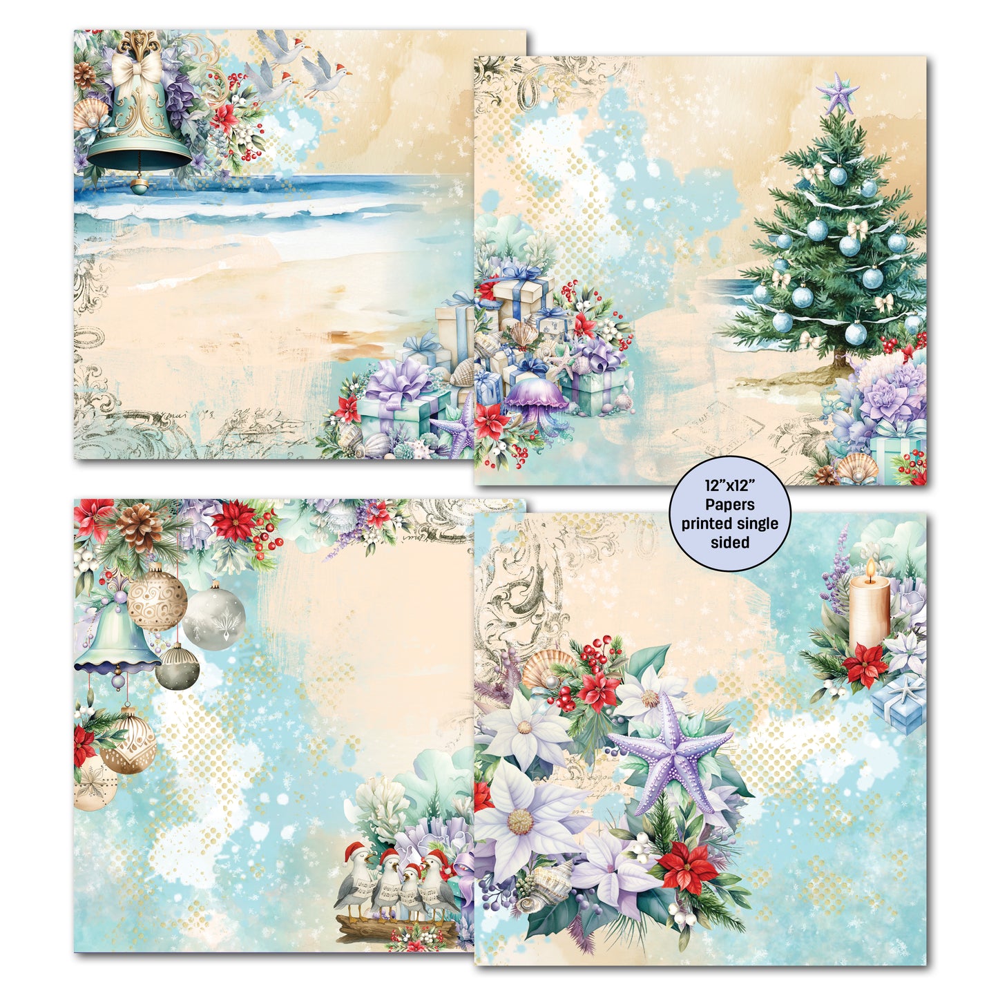 Beach Christmas 12x12 Mini Collection Pack - 3Quarter Designs