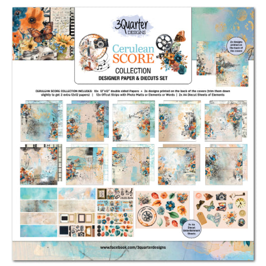 Cerulean Score 12x12 Collection Pack - 3Quarter Designs