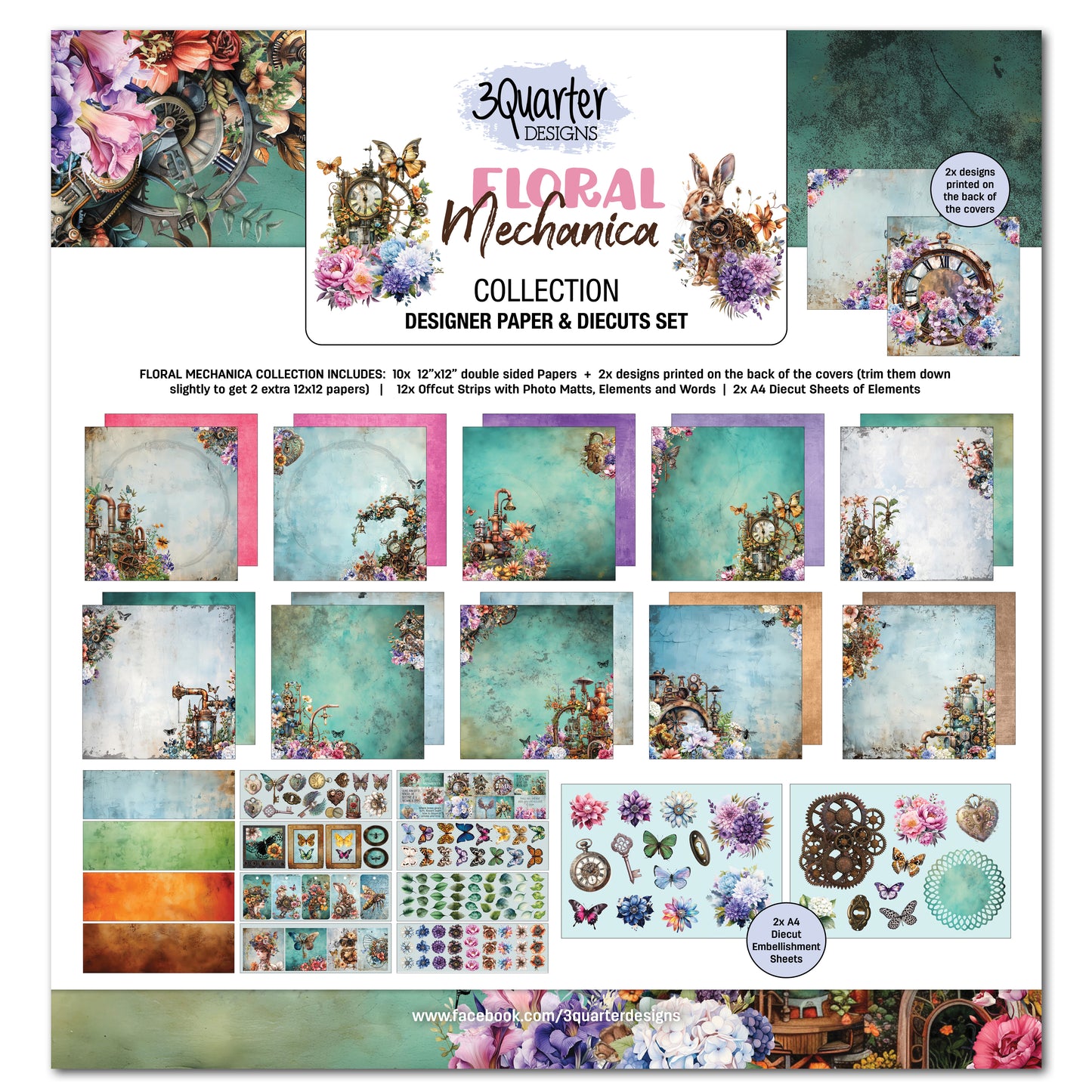 Floral Mechanica 12x12 Collection Pack