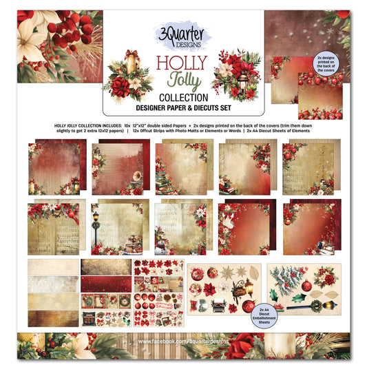 Holly Jolly 12x12 Collection Pack - 3Quarter Designs