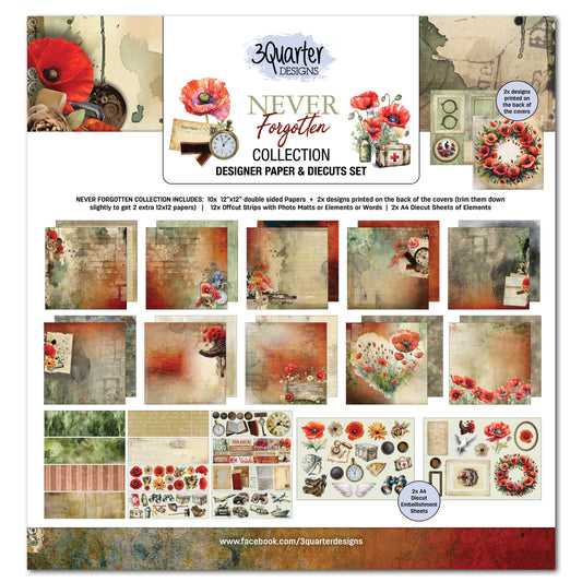 Never Forgotten 12x12 Collection Pack - 3Quarter Designs