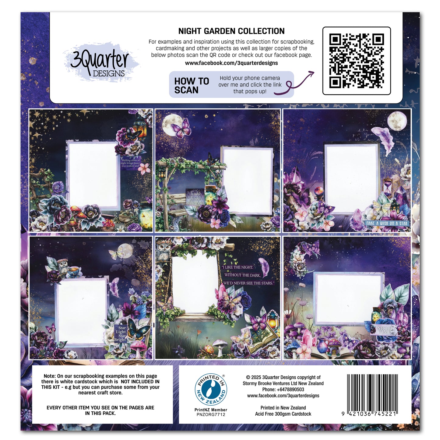 Night Garden 12x12 Collection Pack - 3Quarter Designs