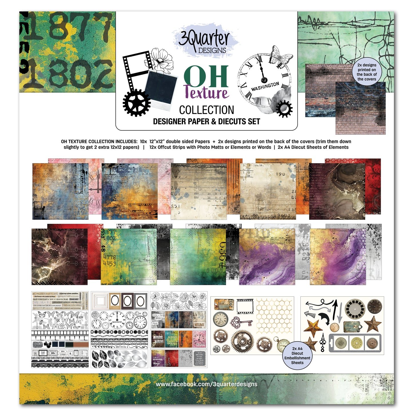 Oh Texture 12x12 Collection Pack - 3Quarter Designs