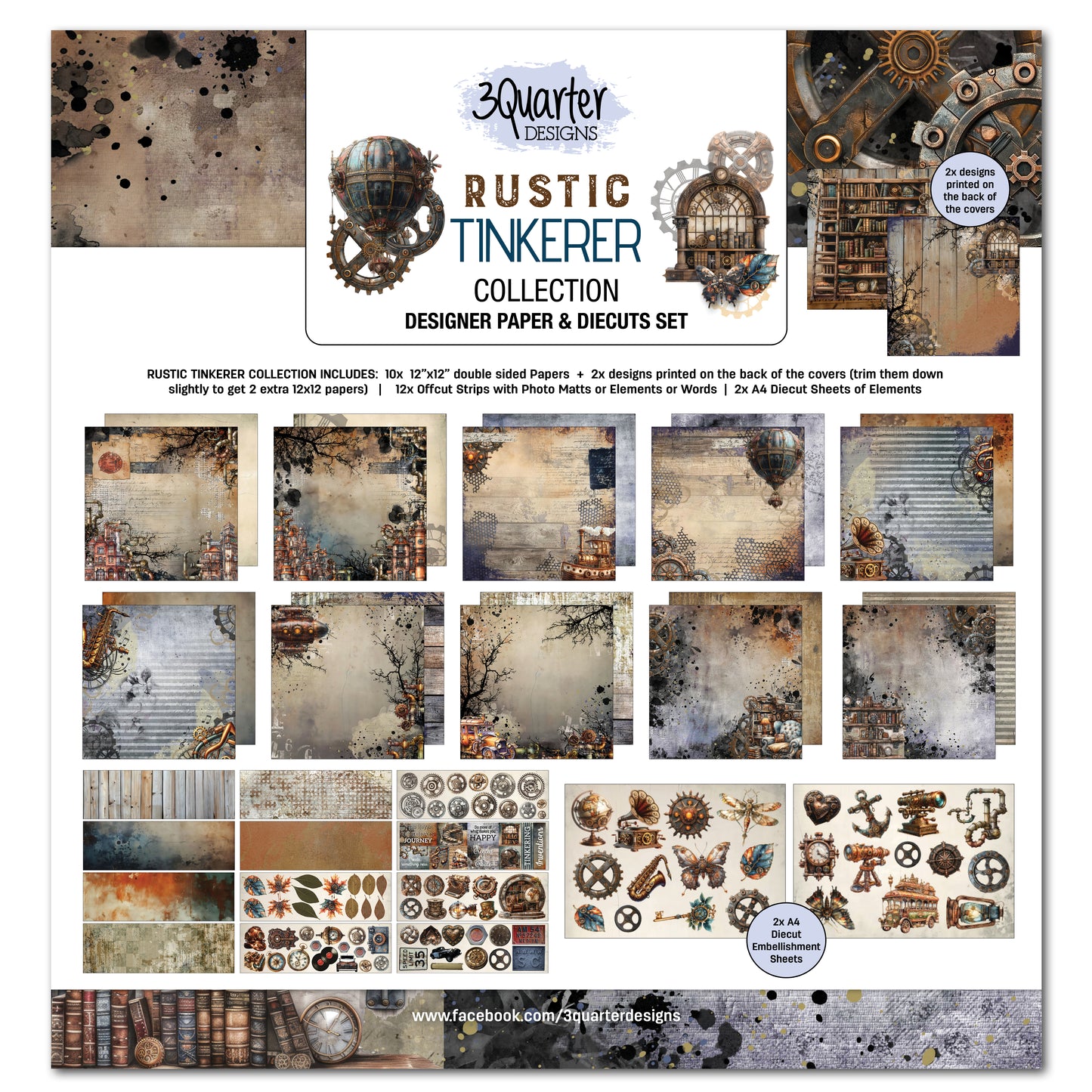 Rustic Tinkerer 12x12 Collection Pack - 3Quarter Designs