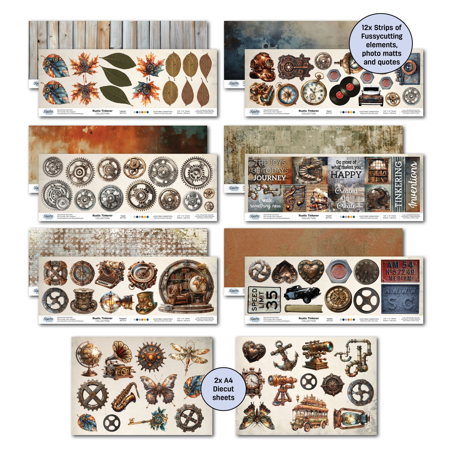 Rustic Tinkerer 12x12 Collection Pack - 3Quarter Designs