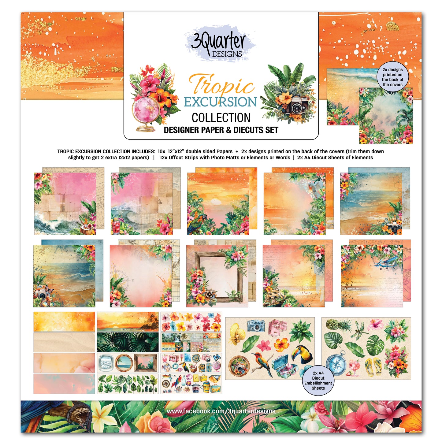 Tropic Excursion 12x12 Collection Pack - 3Quarter Designs