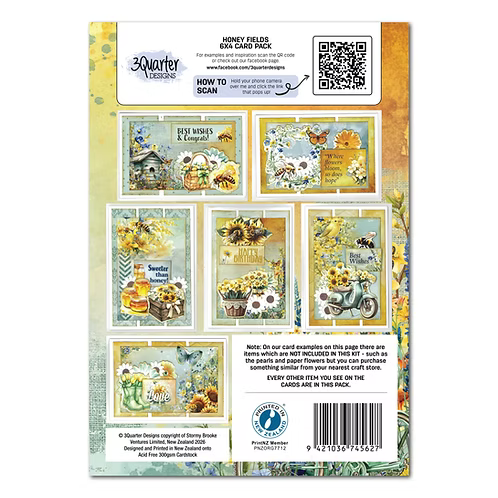 Honey Fields 6x4 Cardmaking Pack
