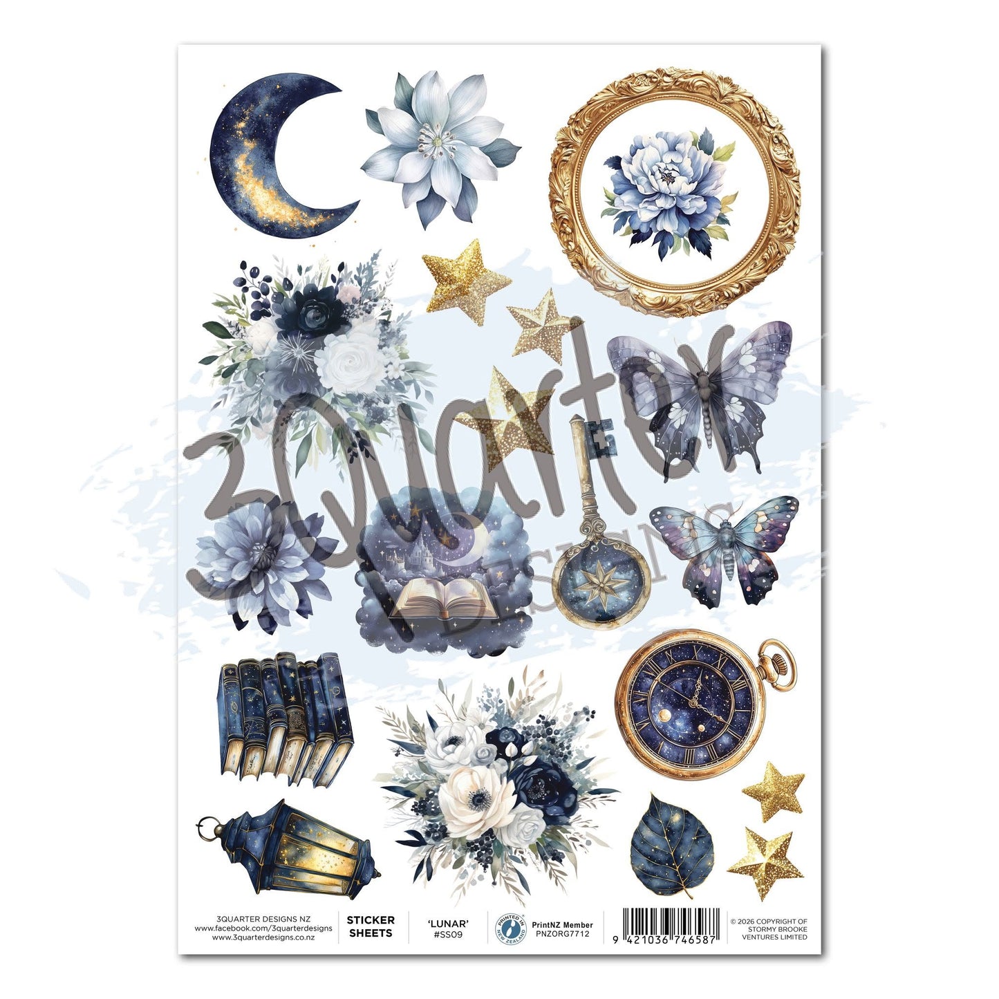 Lunar Horoscopes sticker sheet
